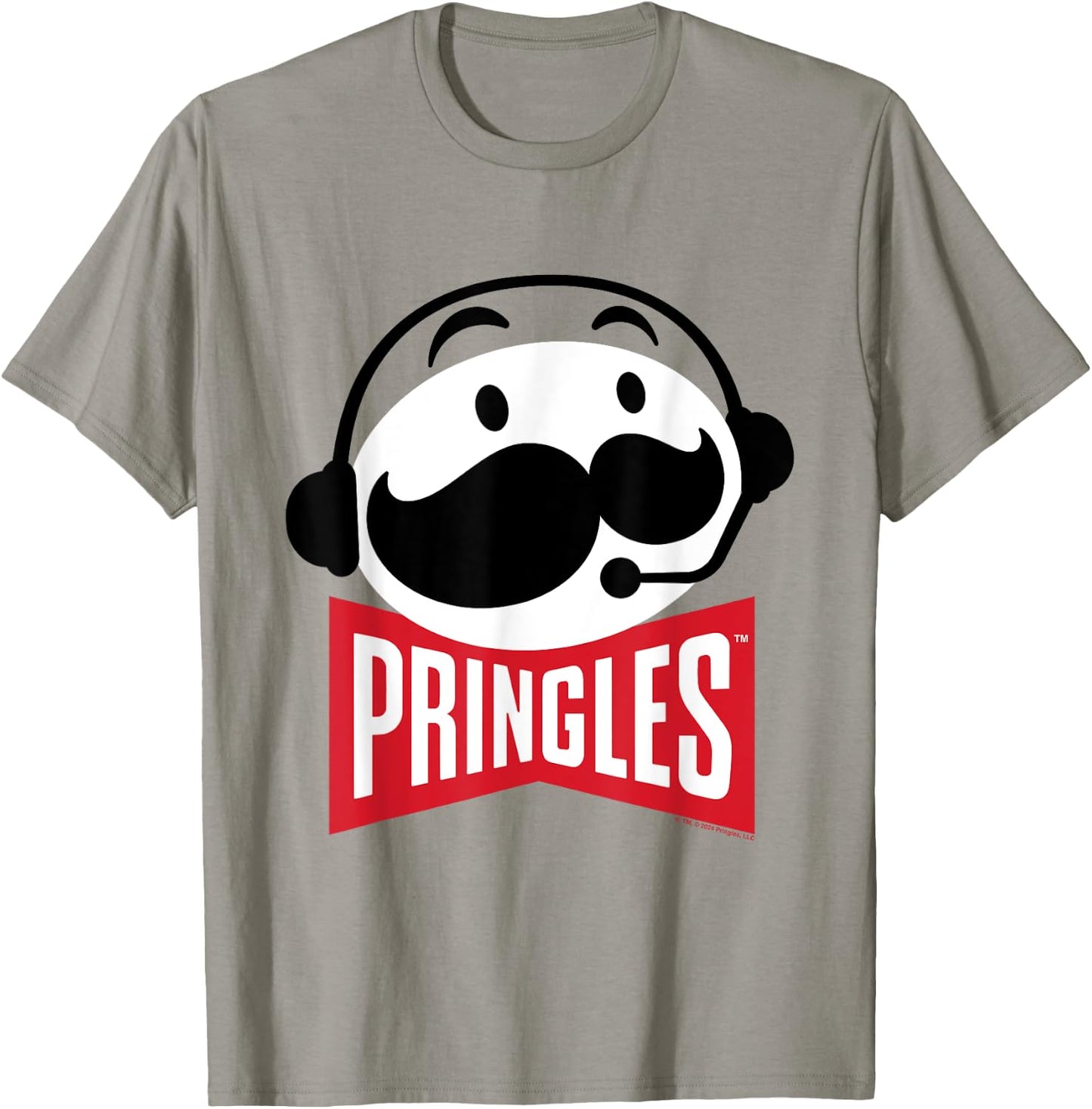 Pringles Logo Mr P Gaming-Kopfhörer-Mikrofon T-Shirt - T-Shirt | Sand