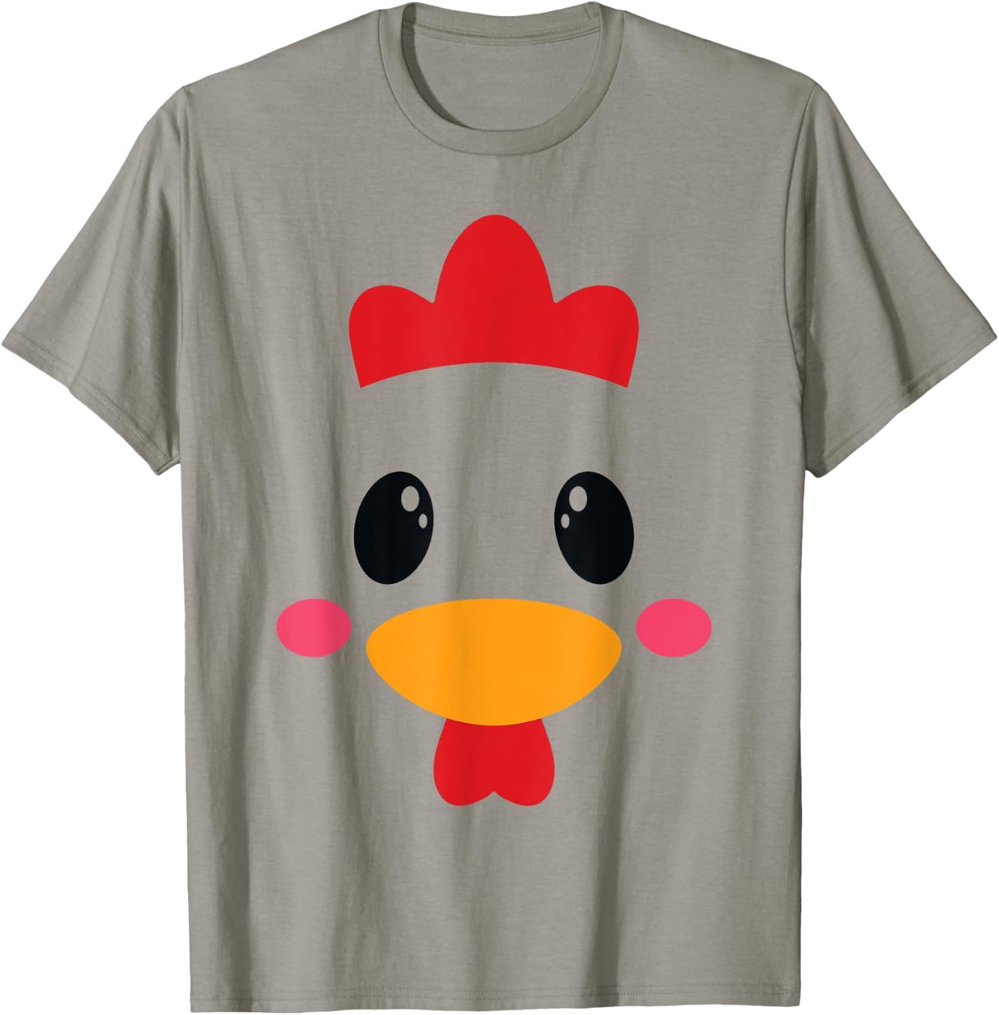 Chicken Costume Halloween Chicken Face Rooster Funny T-Shirt - T-Shirt | Sand