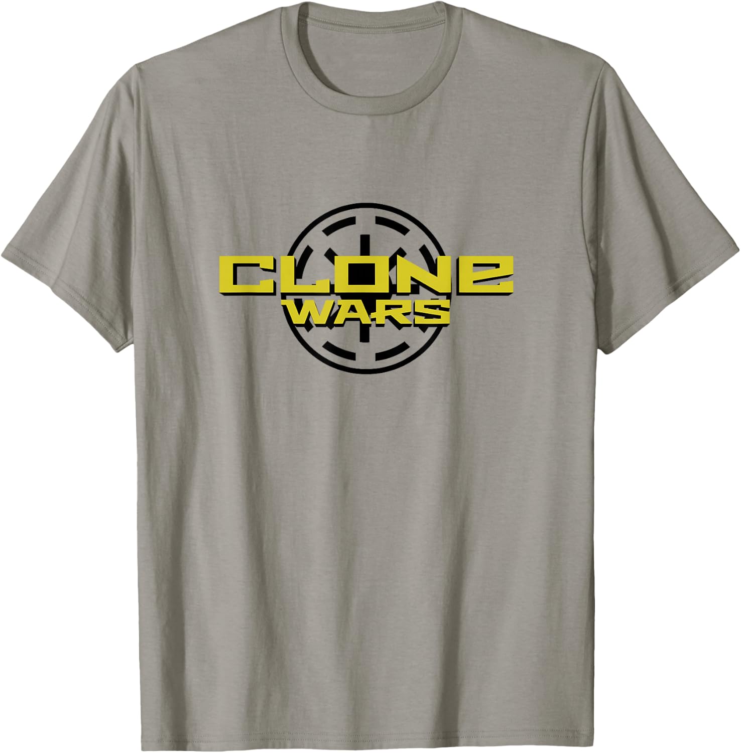 Star Wars: The Clone Wars Galactic Republic Emblem Text Logo T-Shirt - T-Shirt | Sand