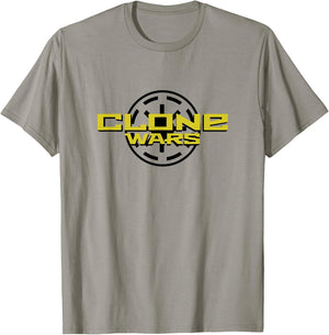 Star Wars: The Clone Wars Galactic Republic Emblem Text Logo T-Shirt - T-Shirt | Sand