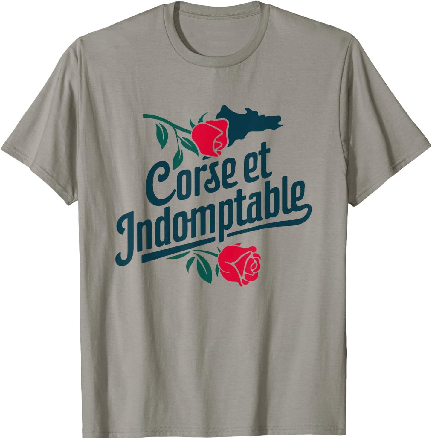 Corsica and Indomitable Beauty Nature Freedom , white, S T-Shirt - T-Shirt | Sand