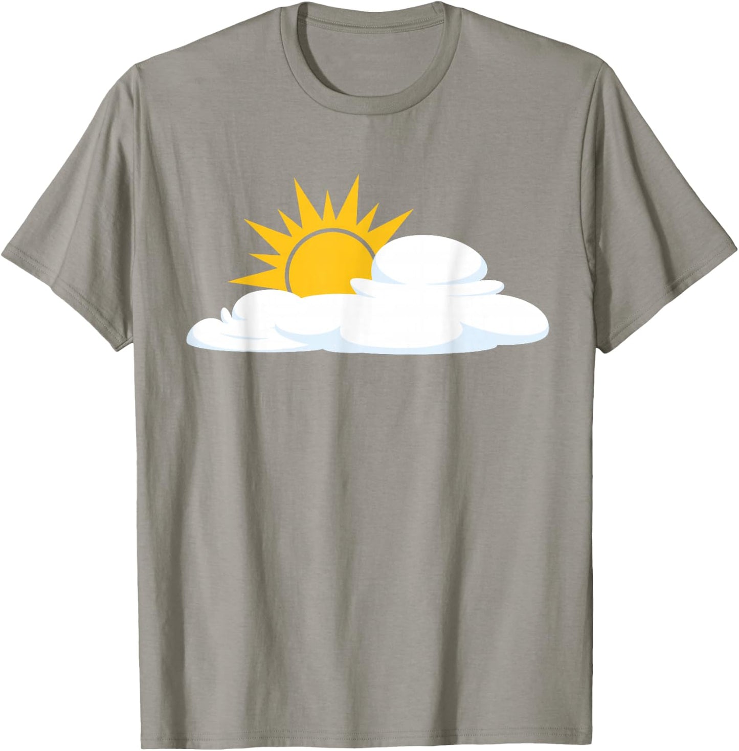 White Cloud with Sunshine , blue T-Shirt - T-Shirt | Sand