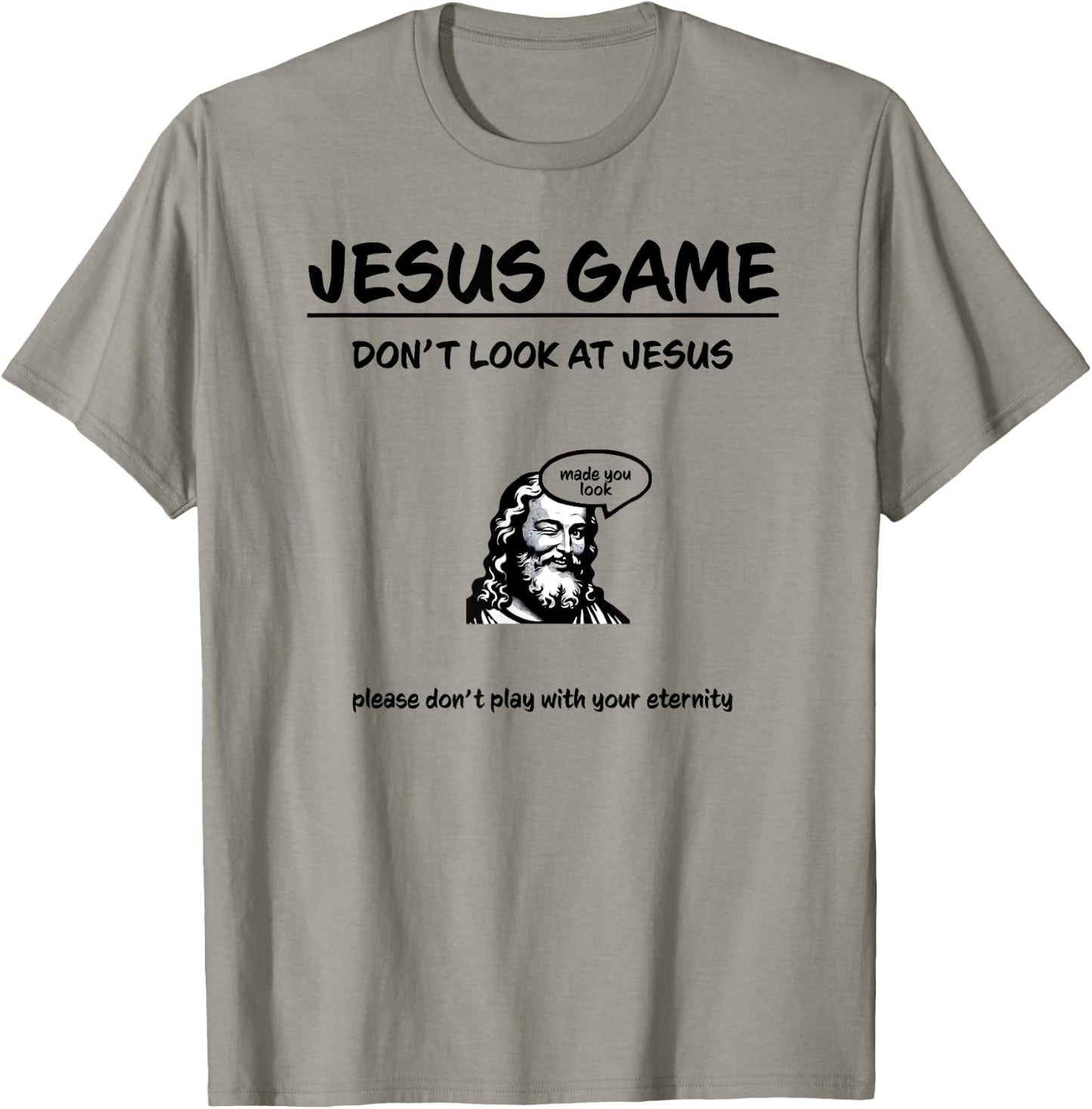 Funny Jesus Game Dad Jokes Christian Dad Humor Jokes T-Shirt - T-Shirt | Sand