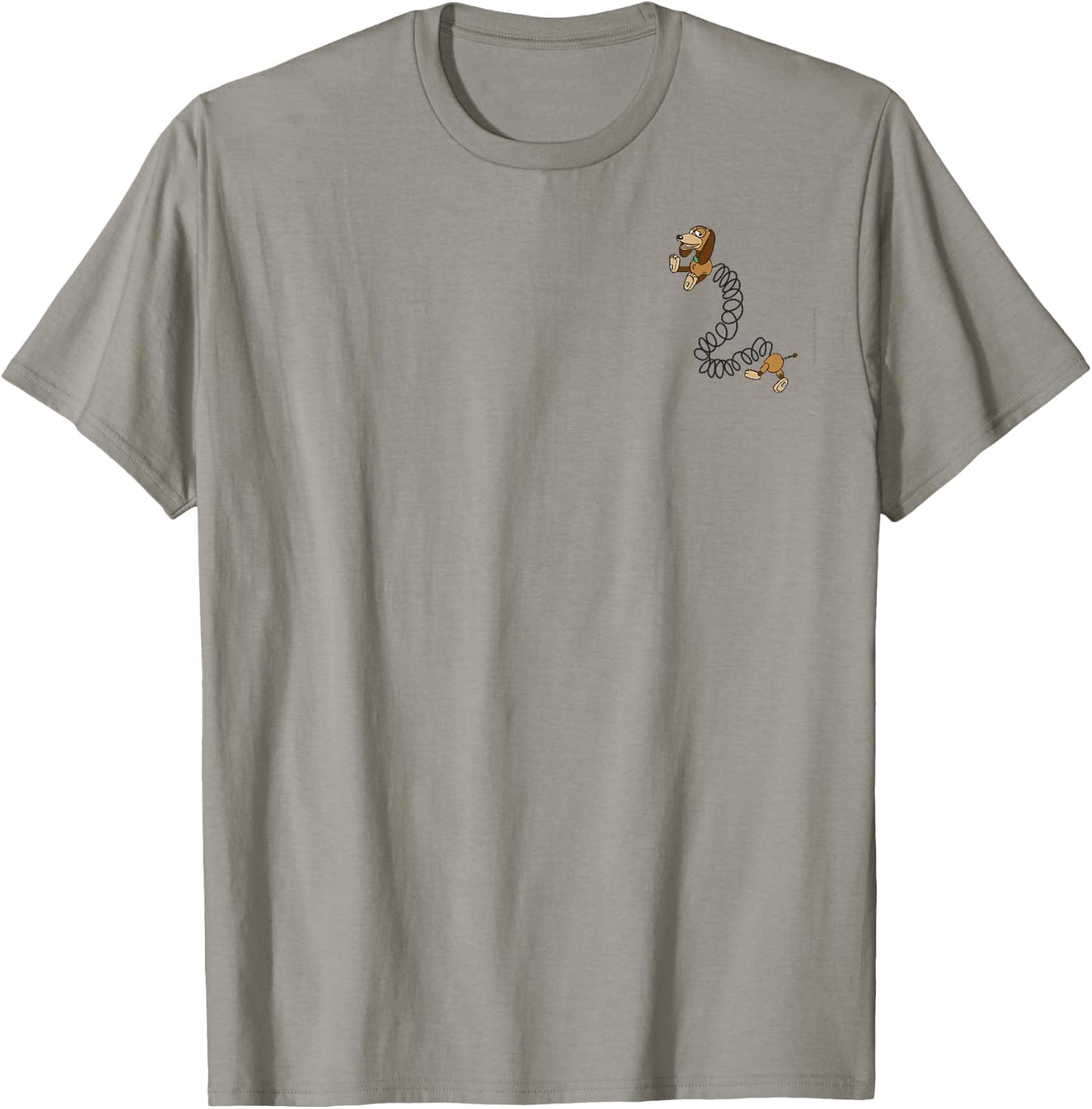 Disney Pixar Toy Story Cute Slinky Dog Small Faux Pocket T-Shirt - T-Shirt | Sand