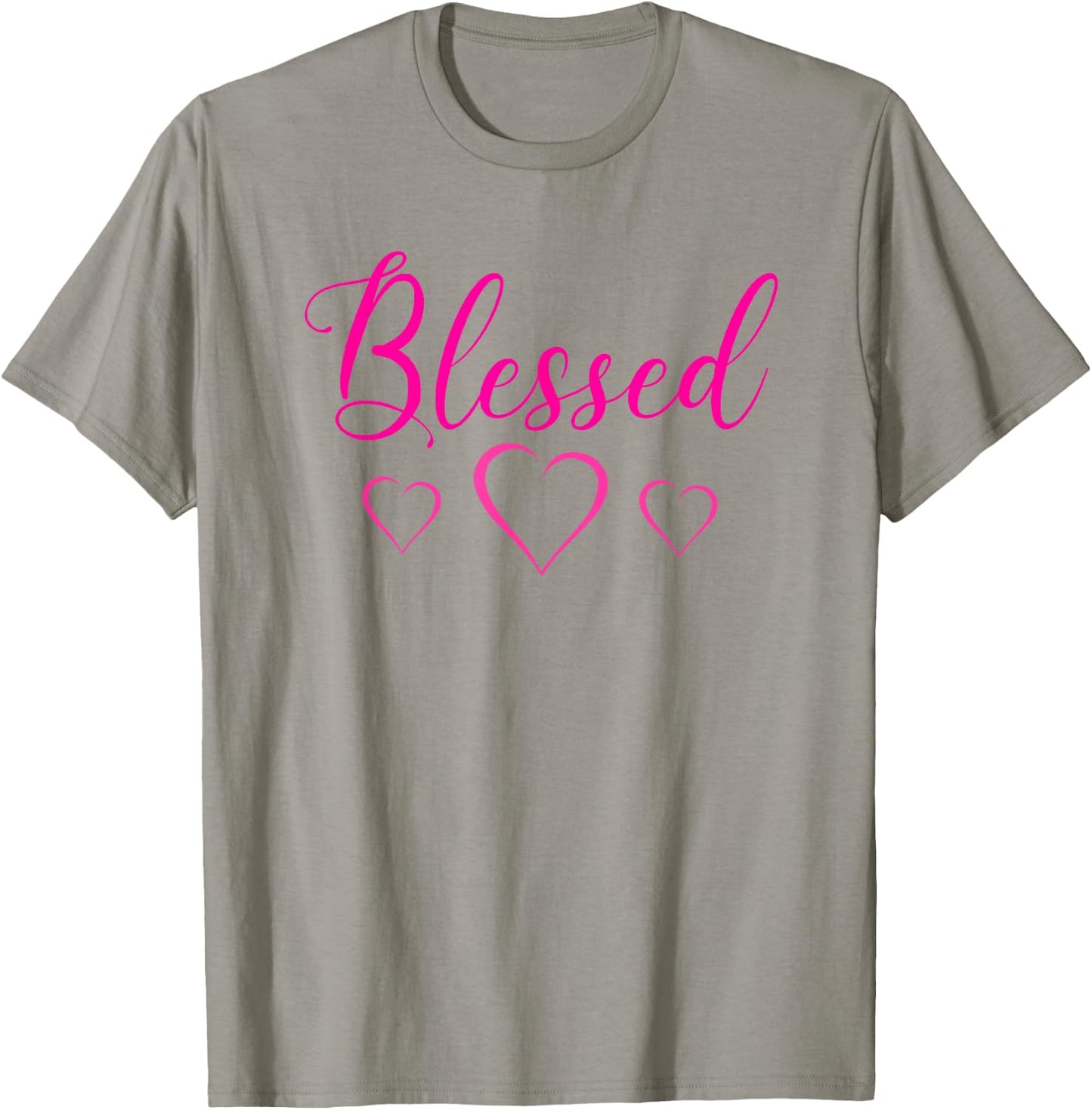 Blessed Heart Cute Sayings Top T-Shirt - T-Shirt | Sand