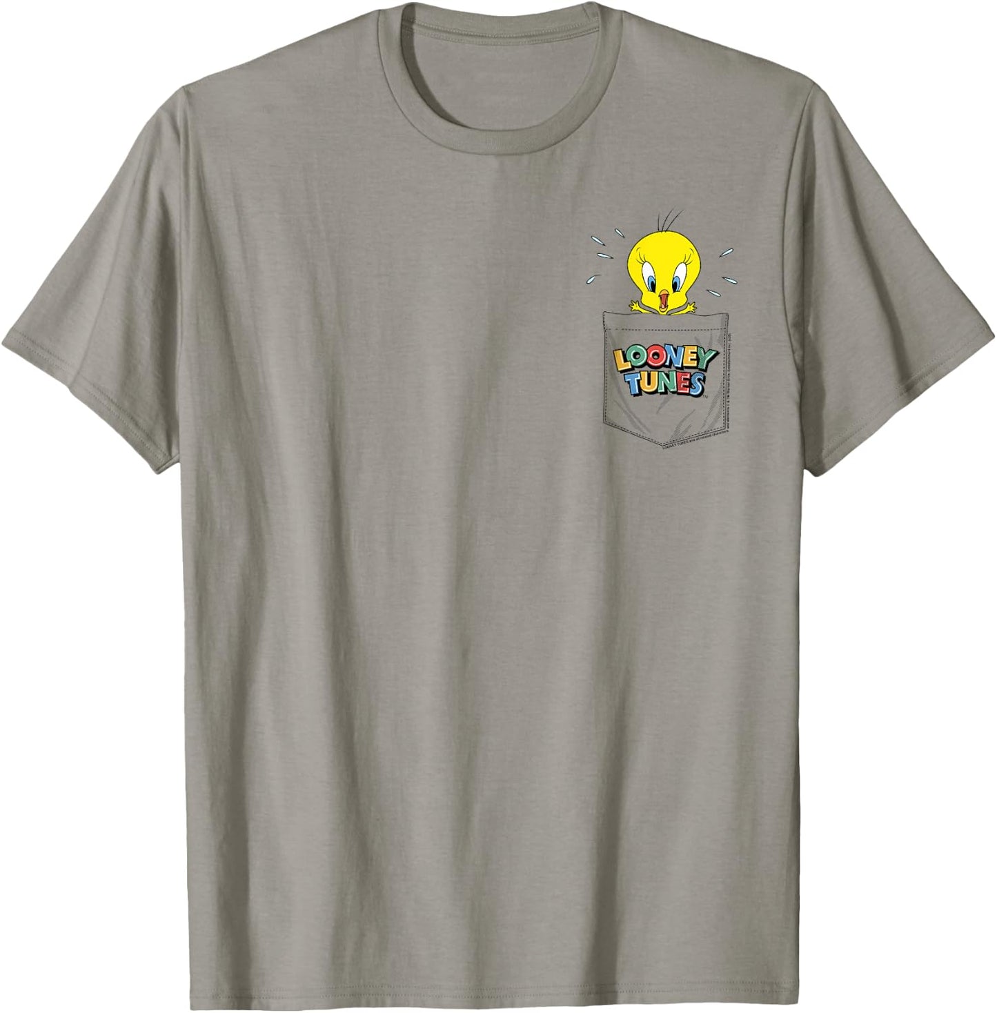 Looney Tunes Tweety Bird Faux Pocket T-Shirt - T-Shirt | Sand