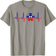 Haiti Haitian Flag Pride Men Women Kids Haitian Heartbeat T-Shirt - T-Shirt | Sand