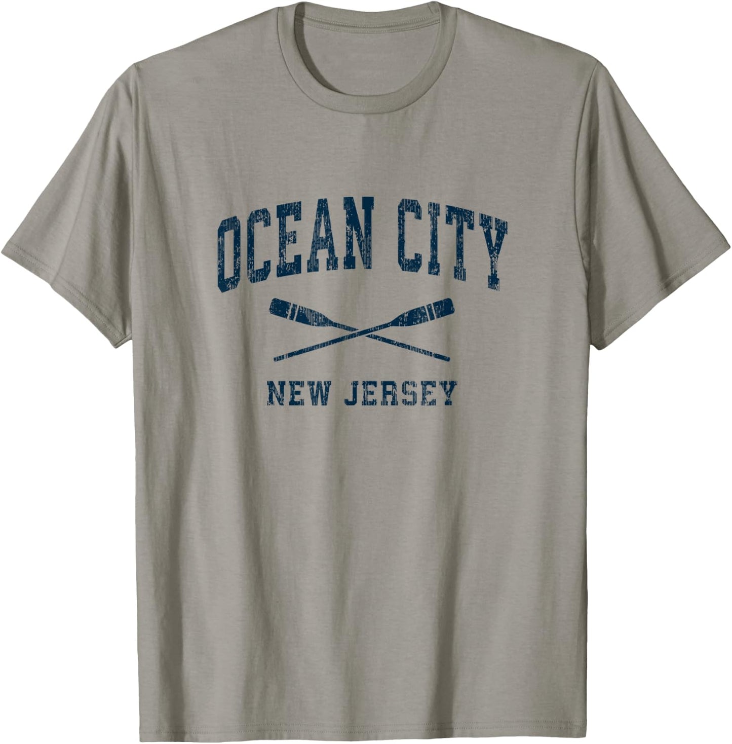 Ocean City New Jersey Vintage Nautical Paddles Sports Oars T-Shirt - T-Shirt | Sand