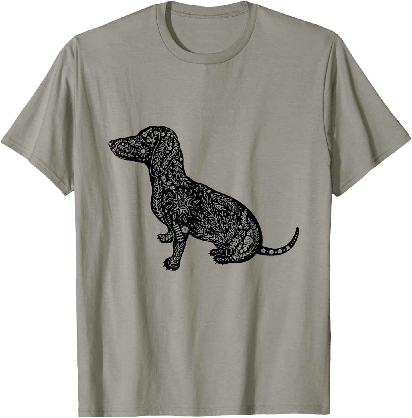 Dachshund Dog Breed Pet Animal Lover Boho Floral Women T-Shirt - T-Shirt | Sand