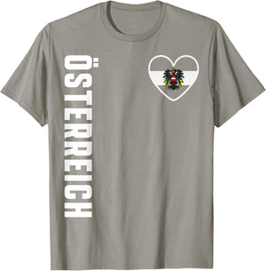 Österreich Flagge Adler Fan Austria Wappen Patriotisches T-Shirt - T-Shirt | Sand