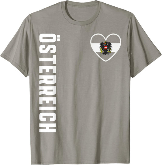 Österreich Flagge Adler Fan Austria Wappen Patriotisches T-Shirt - T-Shirt | Sand