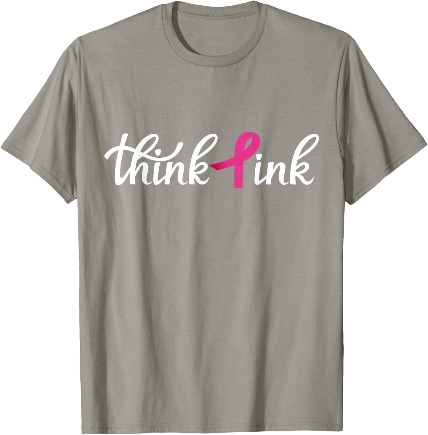 Think Pink | Breast Cancer T-Shirt - T-Shirt | Sand