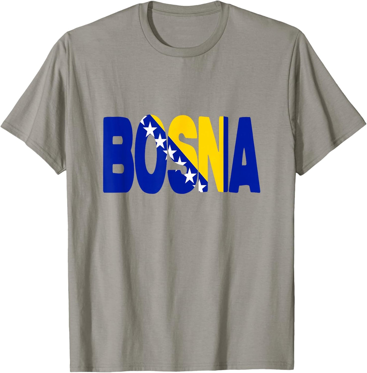 Bosnien Herzegowina Flagge Wort Buchstaben Bosna T-Shirt - T-Shirt | Sand