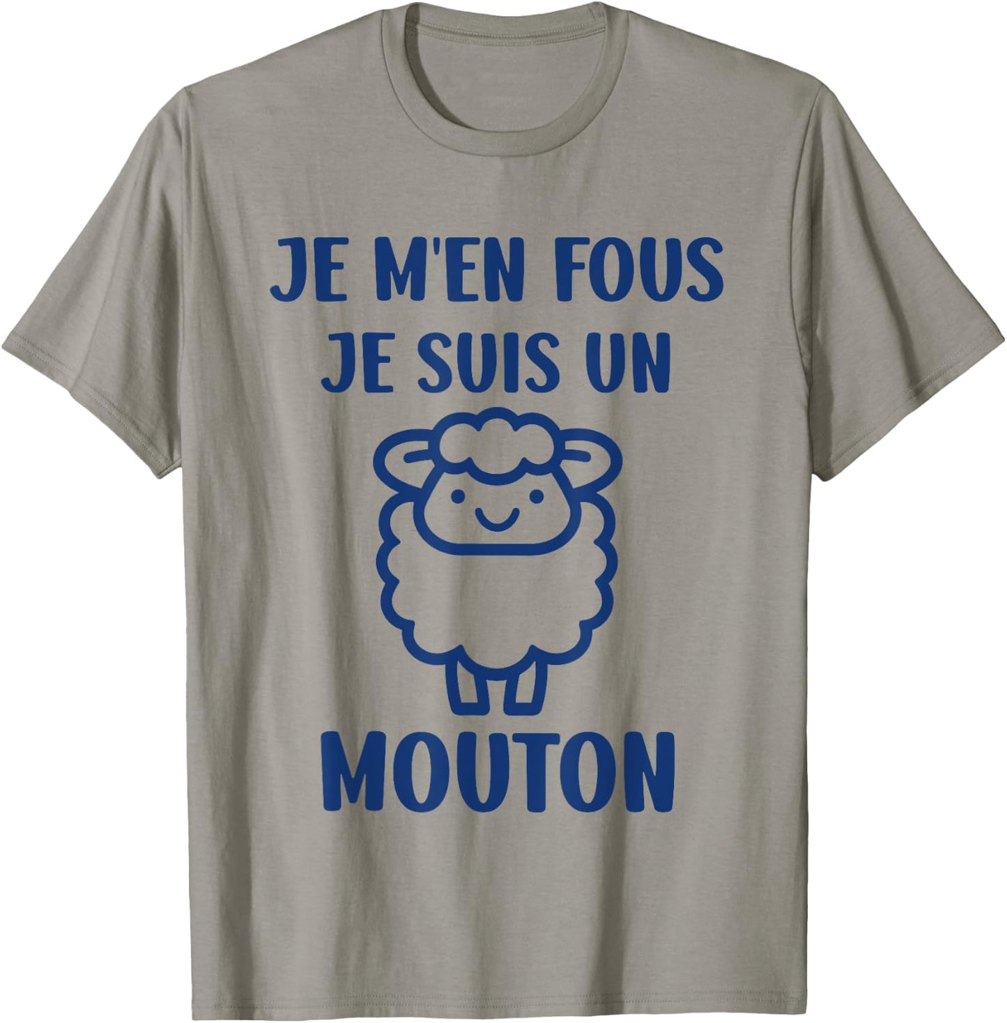 Funny Cute Sheep I Don't Care I'm a Mouton , white, S T-Shirt - T-Shirt | Sand