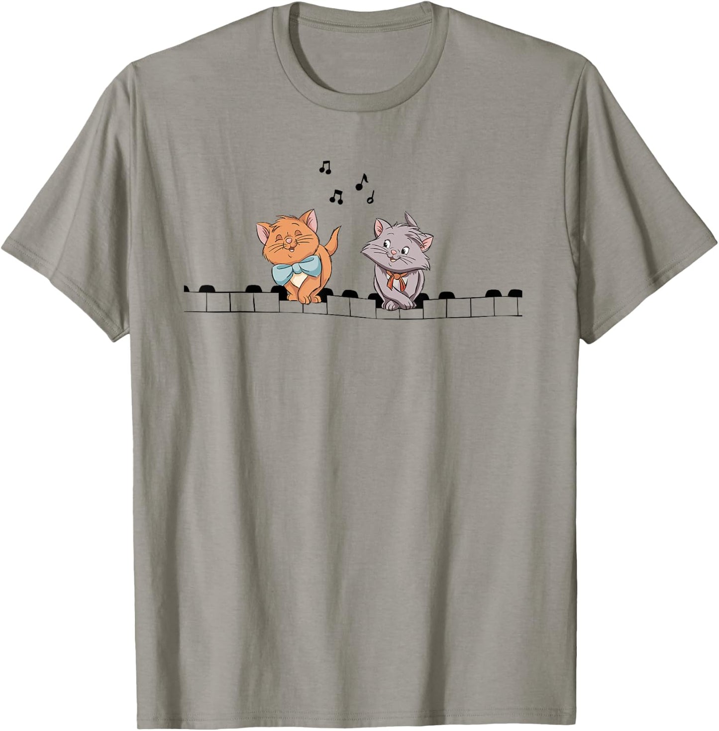 Disney Aristocats Piano Players , White T-Shirt - T-Shirt | Sand