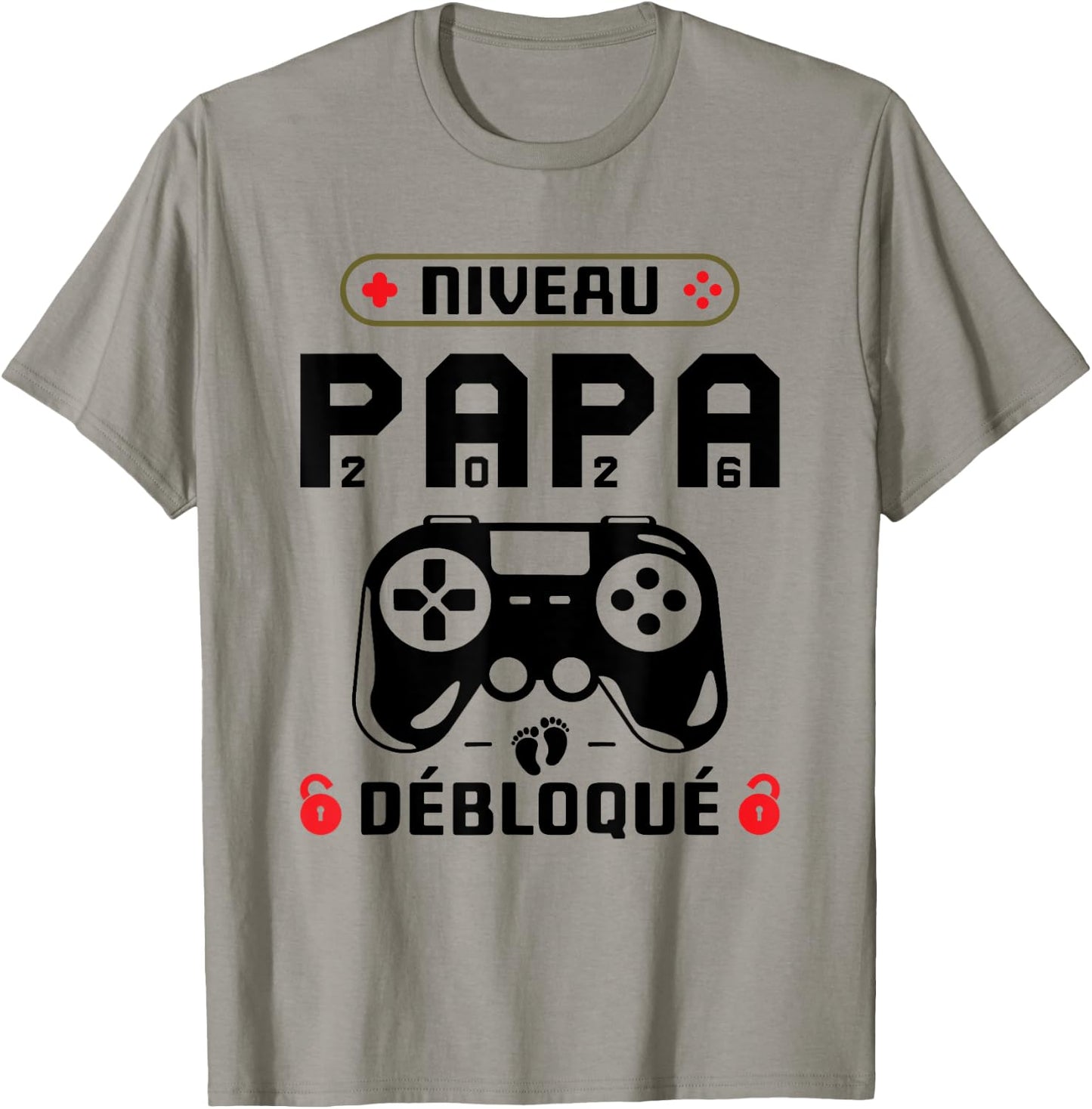 Dad Gamer in 2026 - Unlocked Dad Level Baby Riding T-Shirt - T-Shirt | Sand