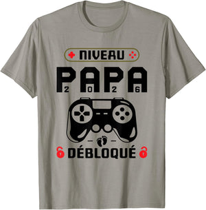 Dad Gamer in 2026 - Unlocked Dad Level Baby Riding T-Shirt - T-Shirt | Sand