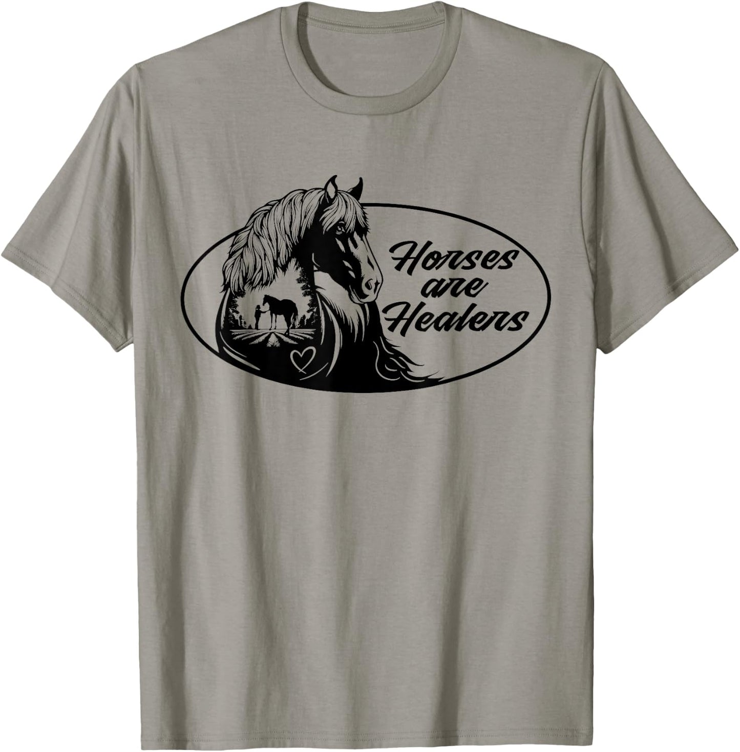 Horses Are Healers T-Shirt - T-Shirt | Sand