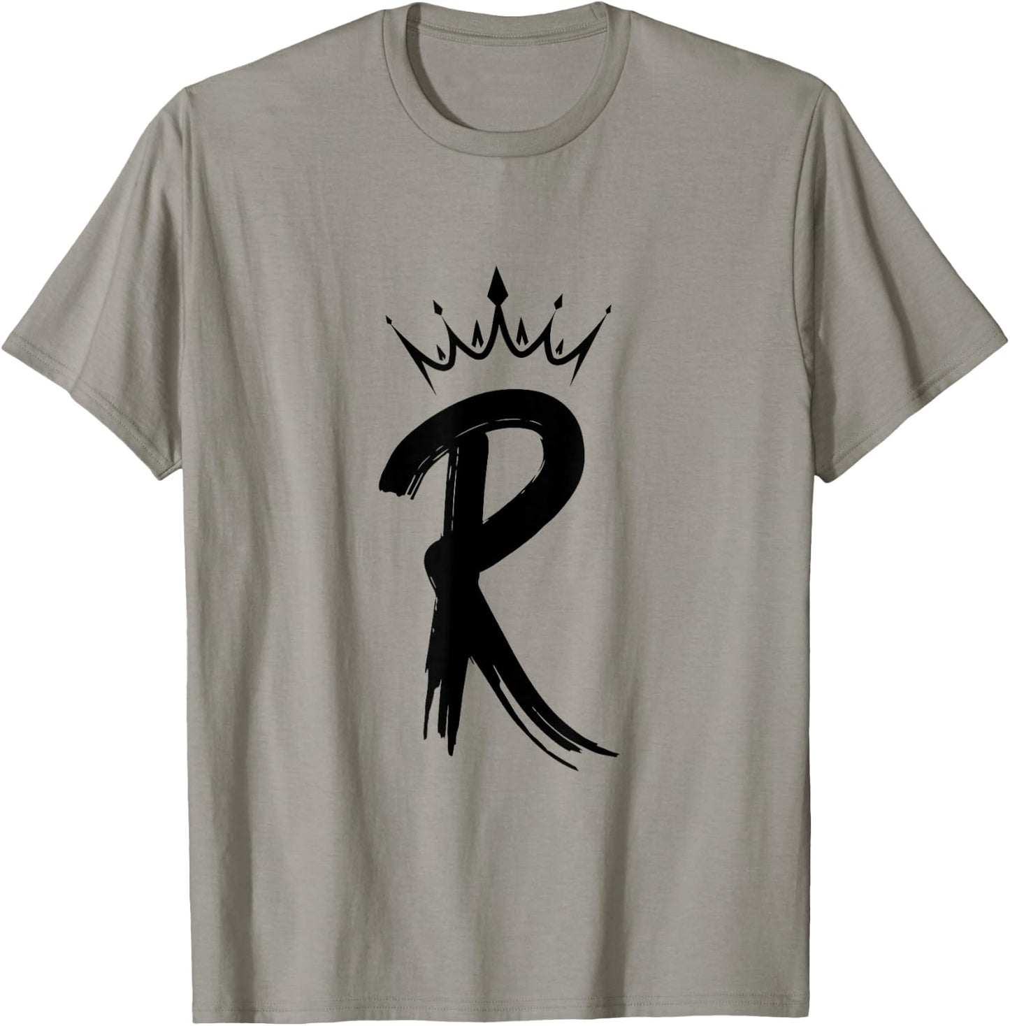 Queen King Letter R - Favorite Letter With Crown Alphabet T-Shirt - T-Shirt | Sand