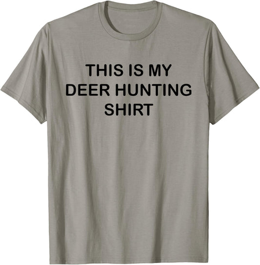 This Is My Deer Hunting Shirt Funny Blaze Orange T-Shirt - T-Shirt | Sand