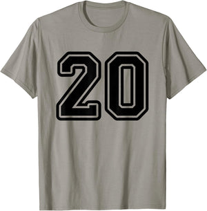 Sport Team Number #20 T-Shirt - T-Shirt | Sand