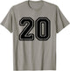 Sport Team Number #20 T-Shirt - T-Shirt | Sand
