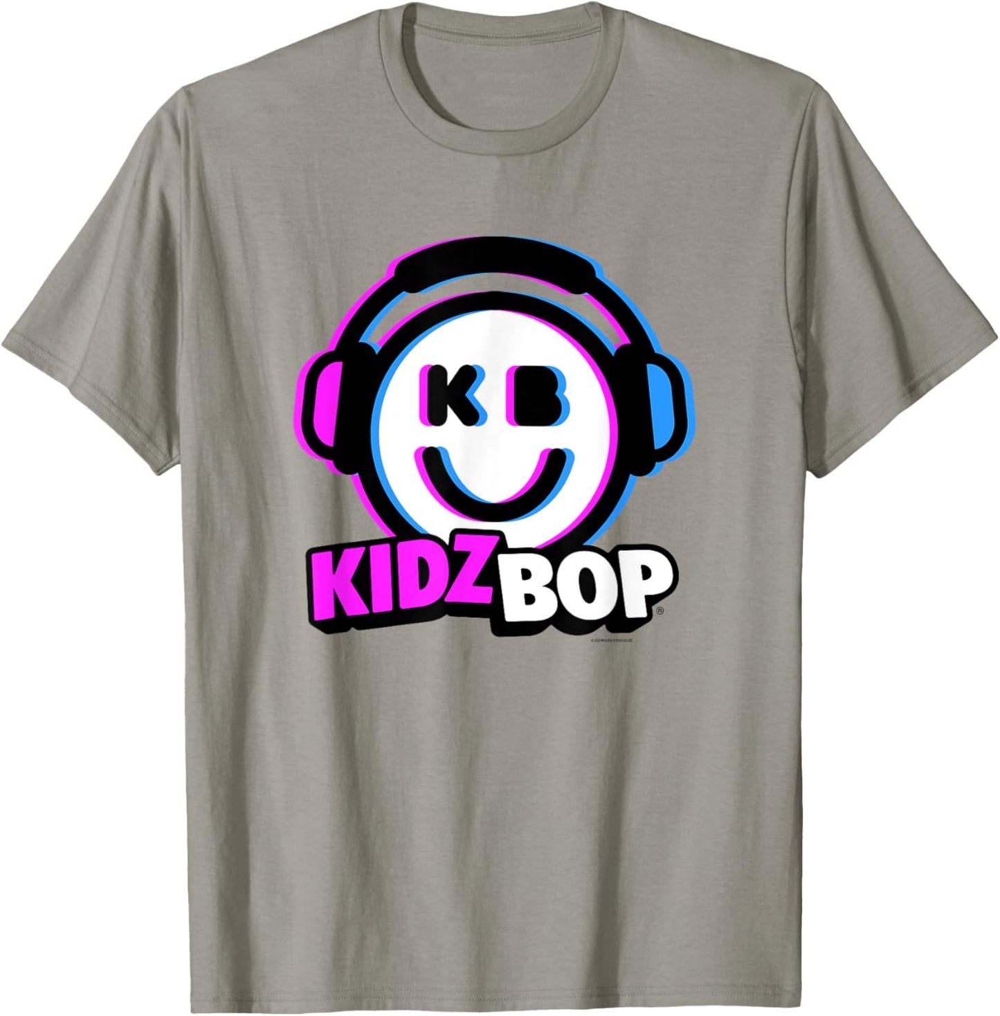KIDZ BOP Merch – KIDZ BOP Smiley Headphones Design T-Shirt - T-Shirt | Sand