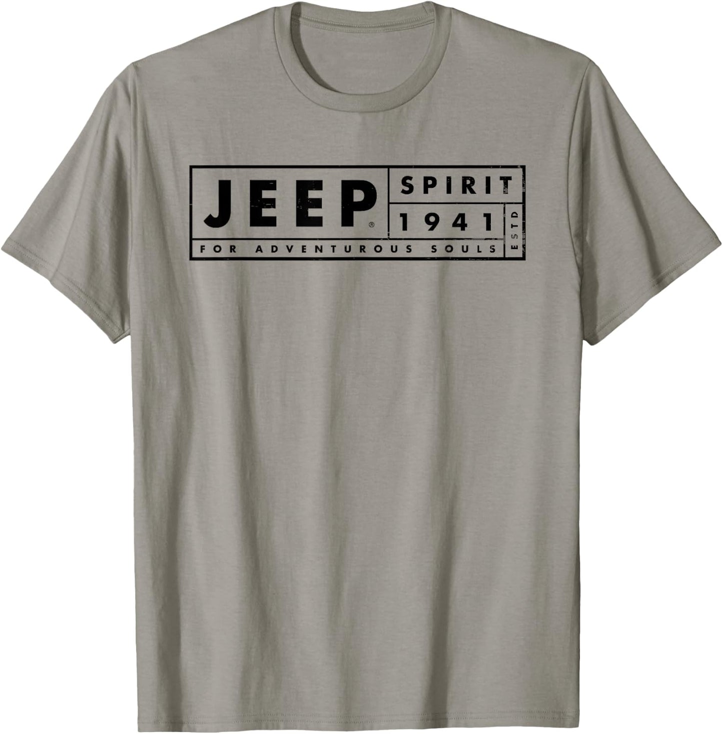 Jeep Spirit 1941 Estd for Adventurous Souls, Dark Logo , white, S T-Shirt - T-Shirt | Sand