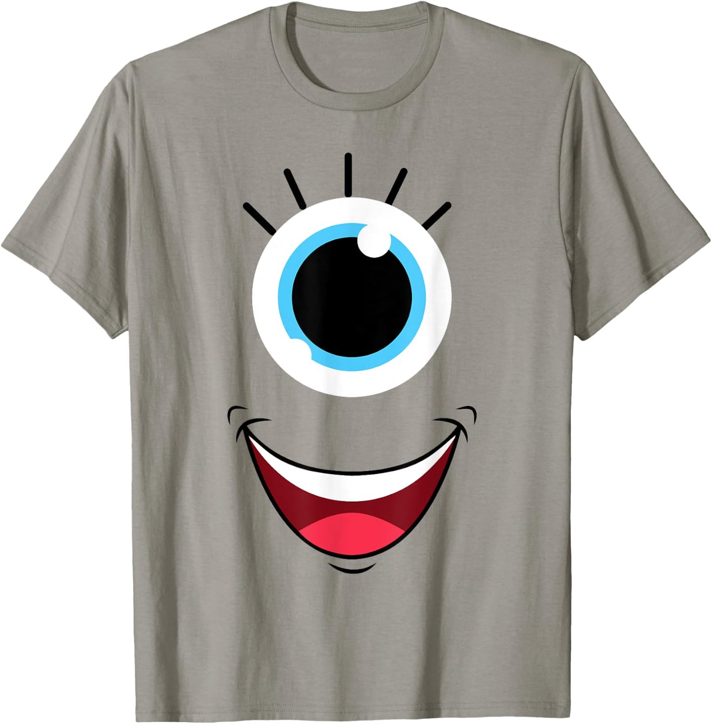 Funny Scary Monster Eyeball Face Easy Halloween Costume T-Shirt - T-Shirt | Sand