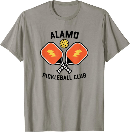 Alamo Pickleball Club Pickle Ball Team Retro T-Shirt - T-Shirt | Sand