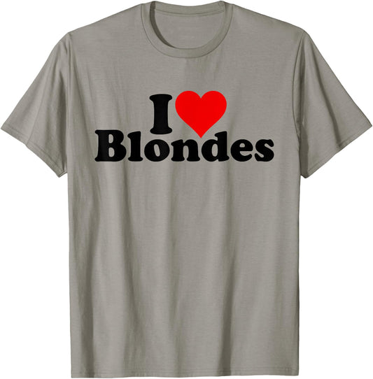 with German Text "Ich Liebe Herzblondes Haar" [German Language] T-Shirt - T-Shirt | Sand