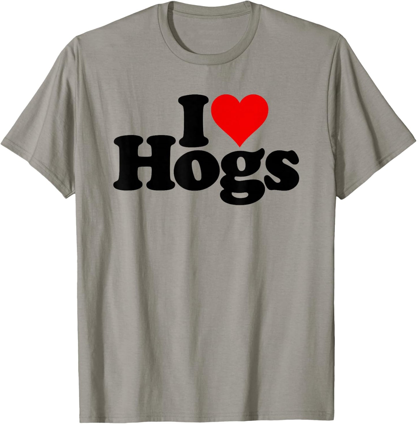 I Love Heart Hogs Pigs Swine Pork T-Shirt - T-Shirt | Sand