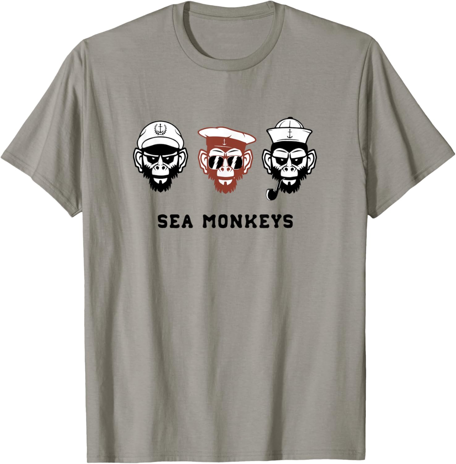 Sea Monkeys Ship Captain Funny Shirt T-Shirt - T-Shirt | Sand