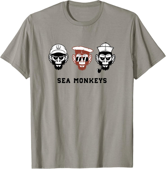Sea Monkeys Ship Captain Funny Shirt T-Shirt - T-Shirt | Sand