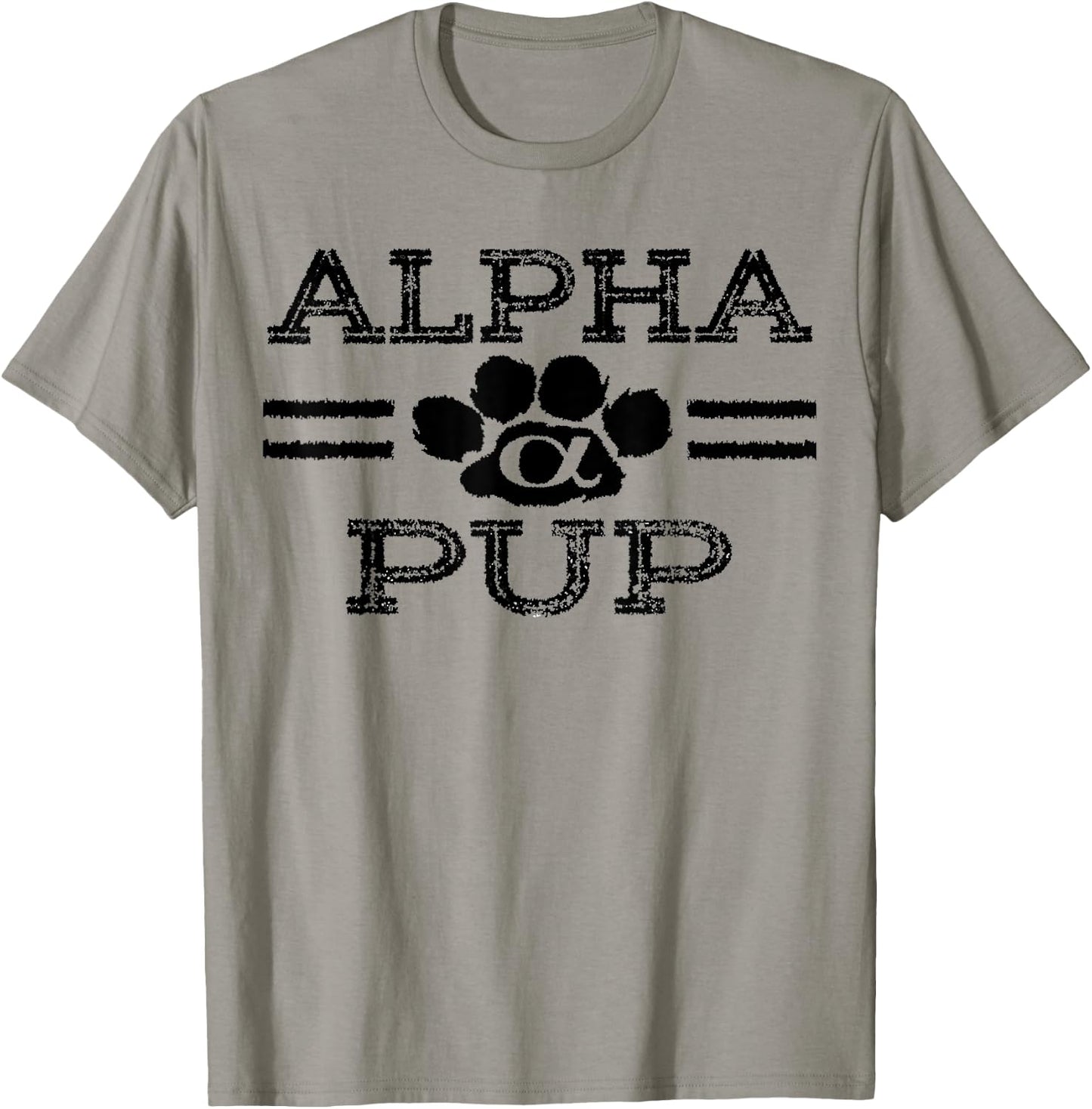 Alpha Pup Play Human Gay Puppy Pack Paw Graphic T-Shirt - T-Shirt | Sand