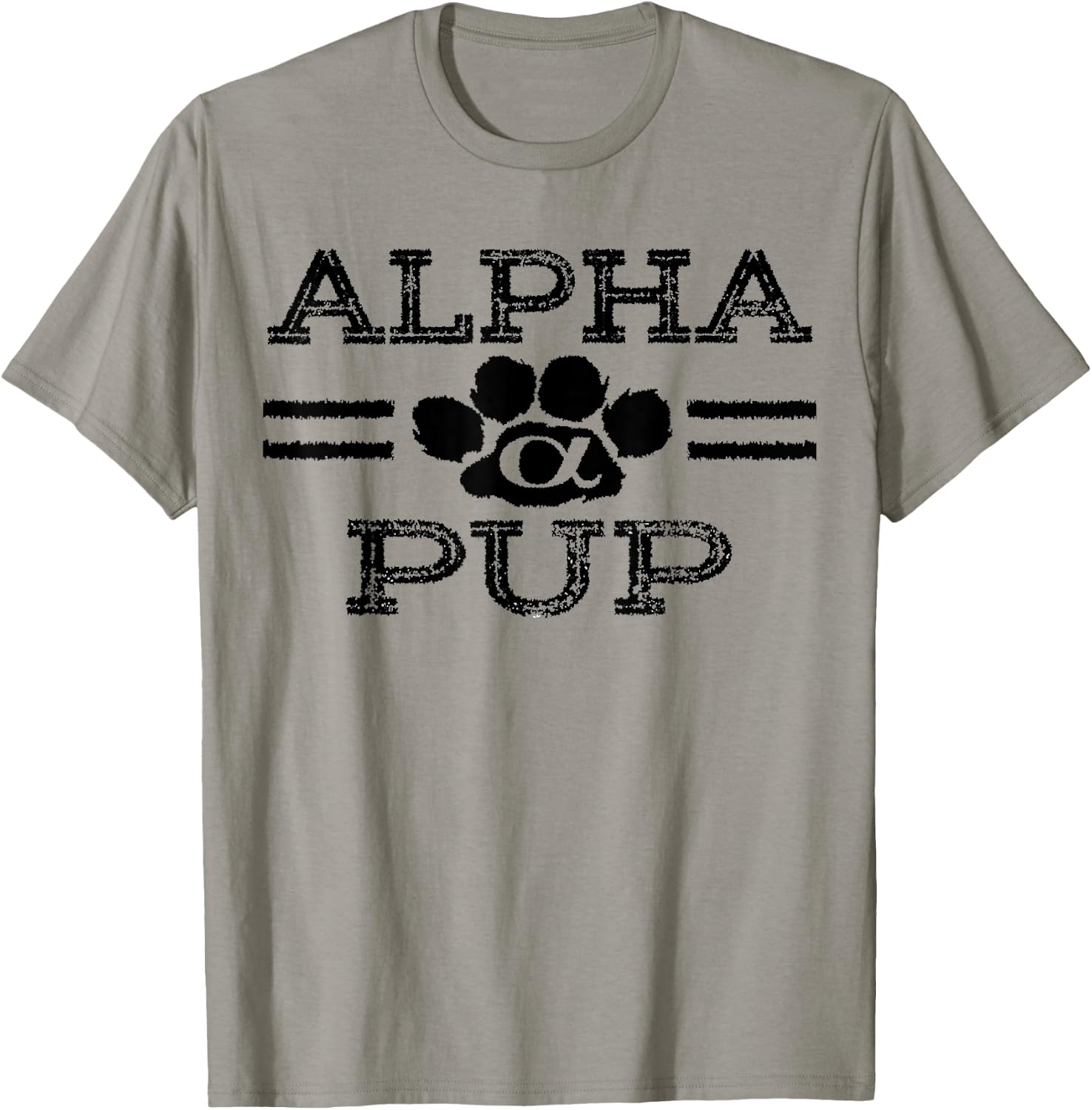 Alpha Pup Play Human Gay Puppy Pack Paw Graphic T-Shirt - T-Shirt | Sand
