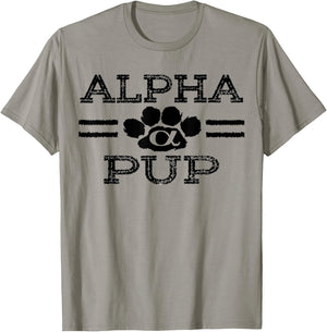 Alpha Pup Play Human Gay Puppy Pack Paw Graphic T-Shirt - T-Shirt | Sand