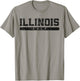 Illinois Golf Black Vintage Text T-Shirt - T-Shirt | Sand