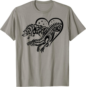 The Dreaming Dragon Wolf and Dragon Love T-Shirt - T-Shirt | Sand