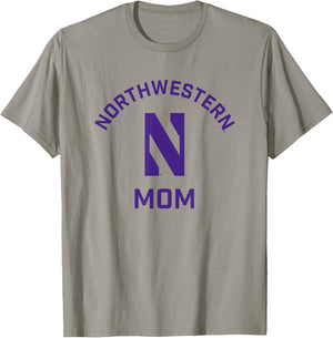 Northwestern University Wildcats Arched Mom T-Shirt - T-Shirt | Sand