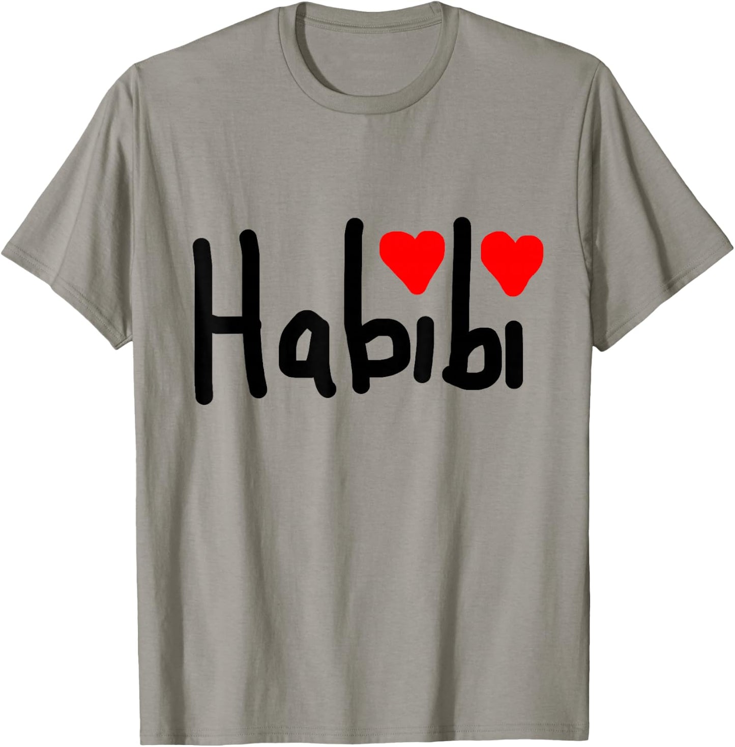 Habibi Schriftzug mit Herzchen T-Shirt - T-Shirt | Sand
