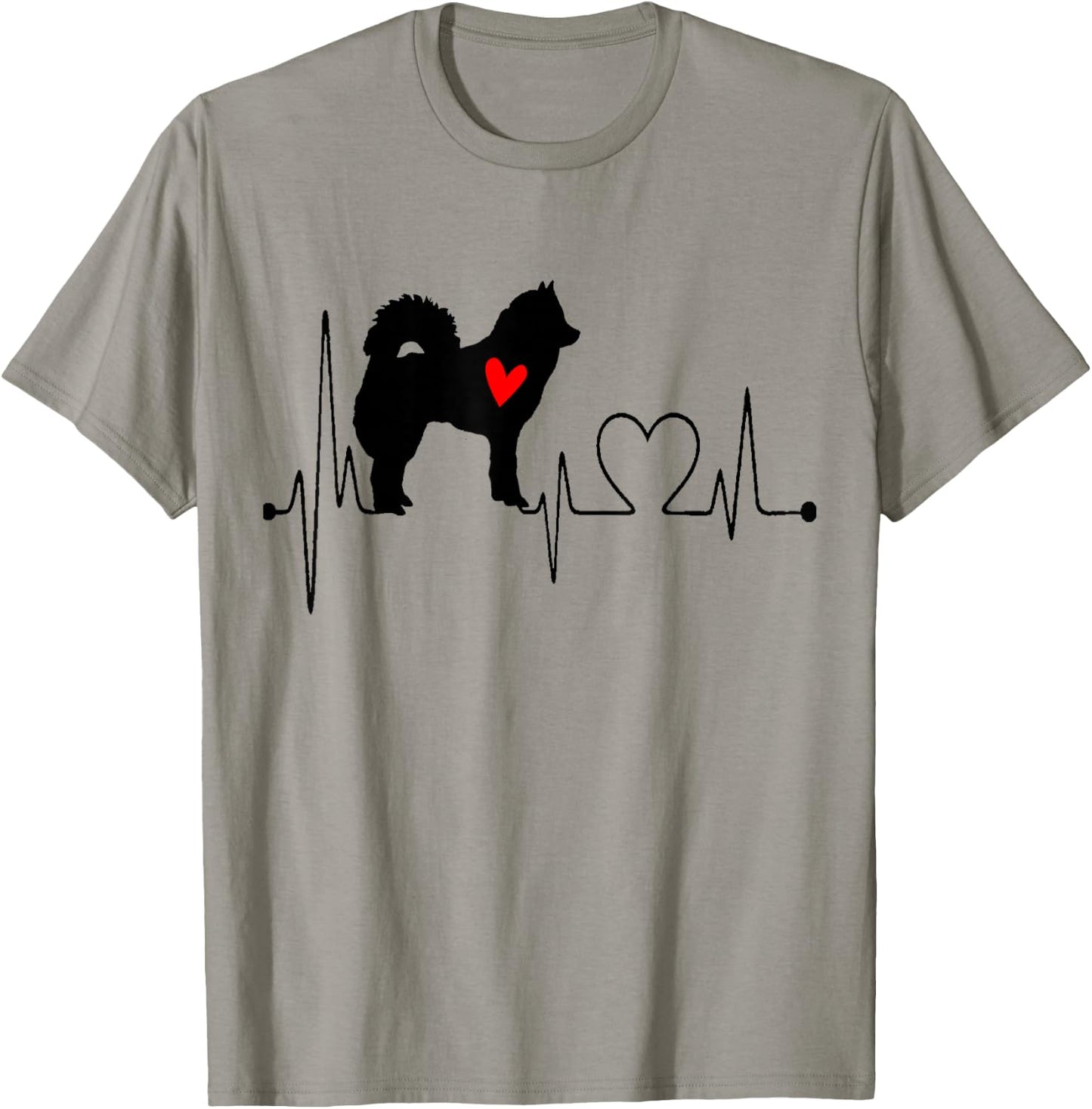 Eurasier Dog Heartbeat EKG Funny My Dogs Are My Cardio , white, S T-Shirt - T-Shirt | Sand