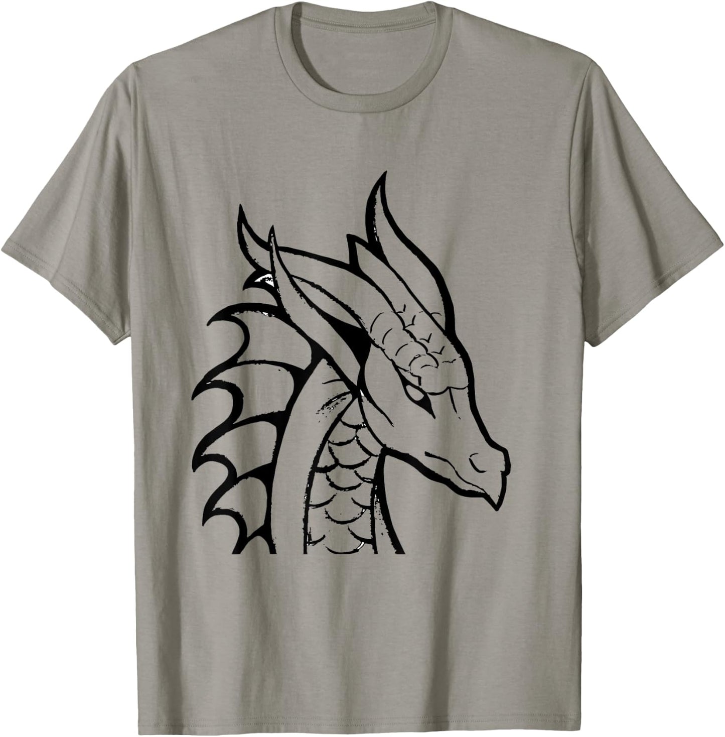 Dragon Sketch Drawing Graphic Art Silhouette Cute Funny T-Shirt - T-Shirt | Sand