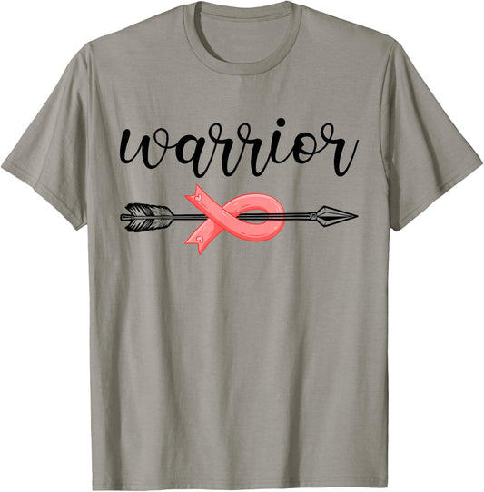 Endometrial Uterine Cancer Warrior Uterine Cancer Awareness T-Shirt - T-Shirt | Sand