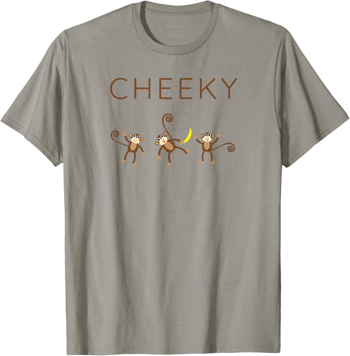Cheeky Monkey Playful Jungle Humor T-Shirt - T-Shirt | Sand