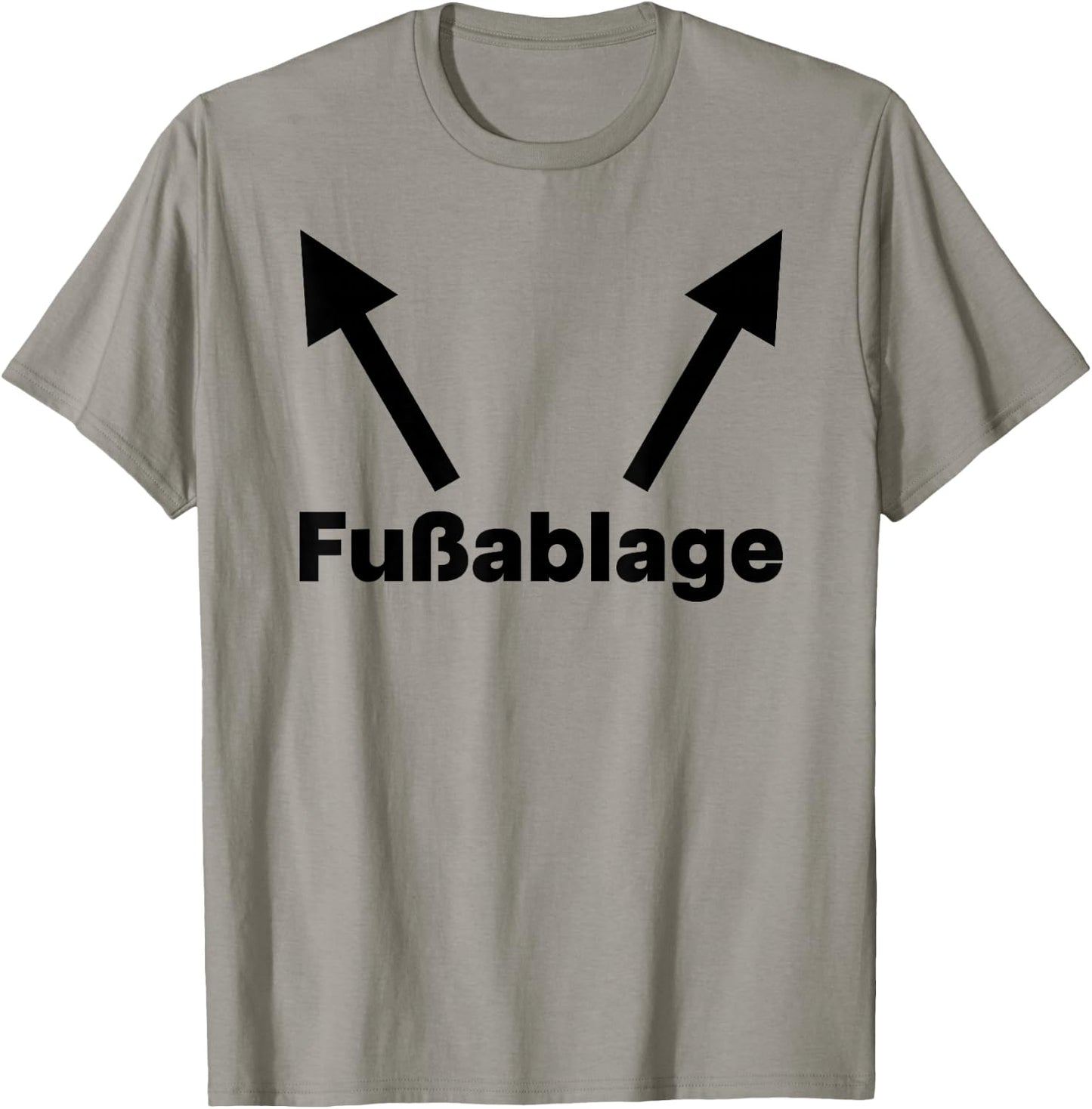 with German Text "Ironie Füßrege" [German Language], White T-Shirt - T-Shirt | Sand