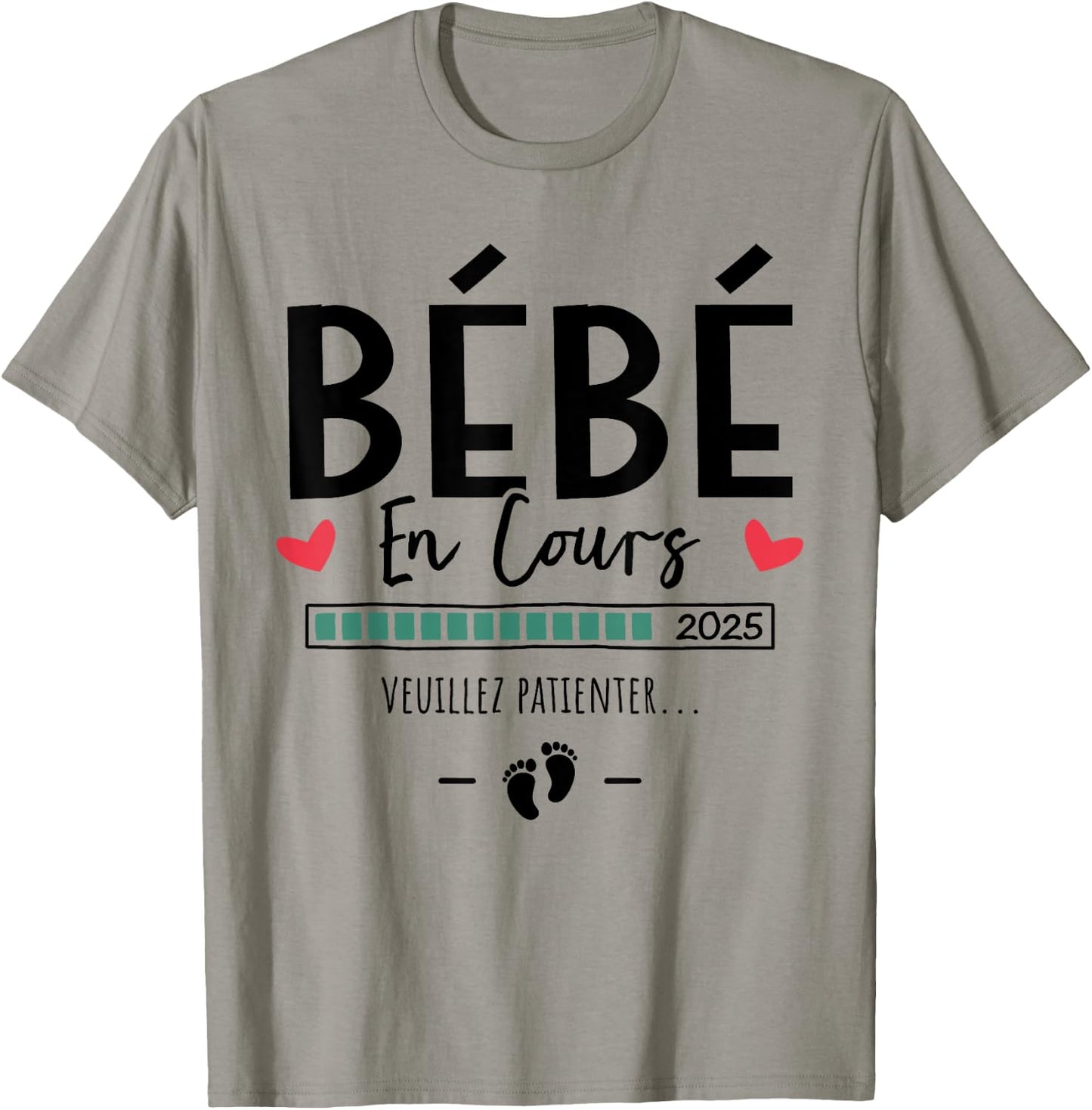 Baby In Progress 2025 Announcement Pregnancy Future Dad To Be Mom , white, S T-Shirt - T-Shirt | Sand