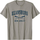 Keansburg New Jersey Vintage Nautical Paddles Sports Oars T-Shirt - T-Shirt | Sand