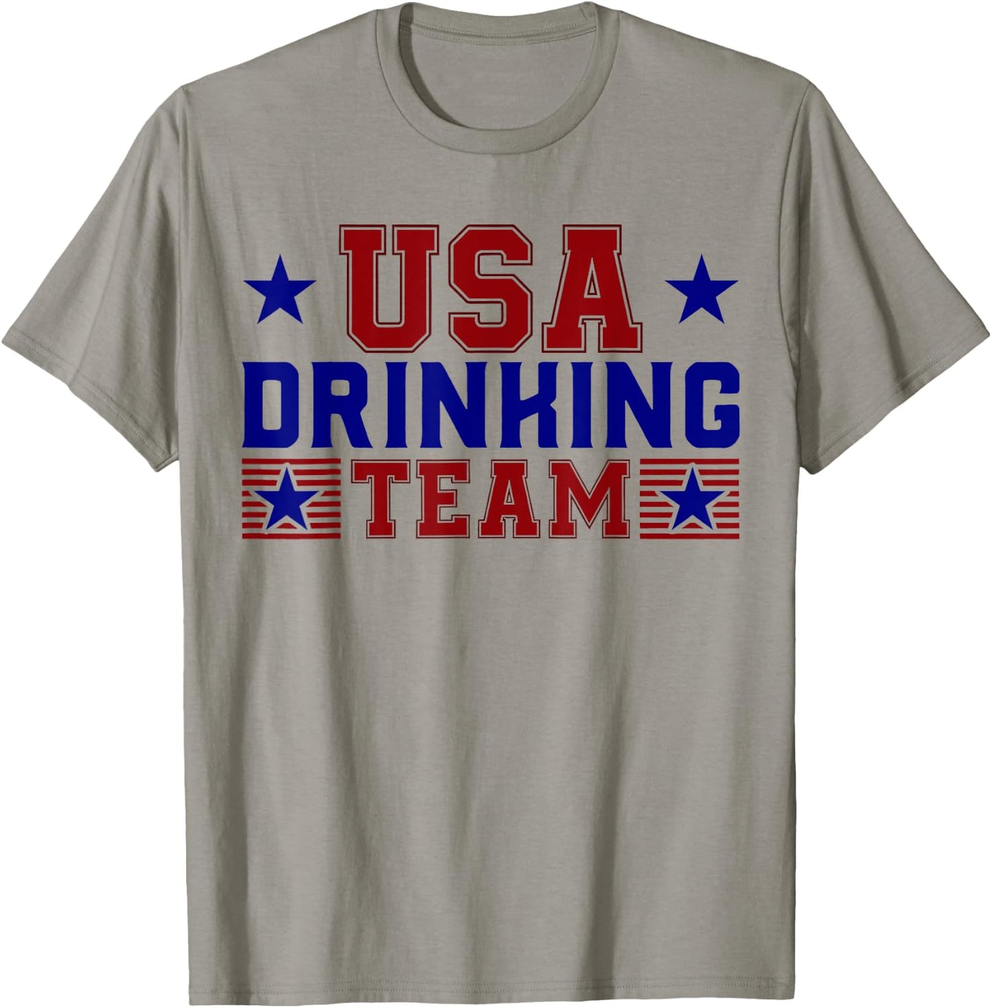 Retro USA Drinking Team Funny American Flag 4th of july Men T-Shirt - T-Shirt | Sand