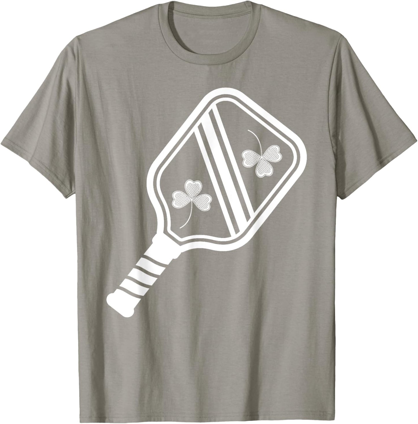 Funny Pickleball Paddles Shamrock Clover St Patrick's Day T-Shirt - T-Shirt | Sand